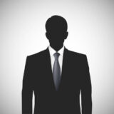 Unknown person silhouette whith tie. Profile picture, silhouette profile